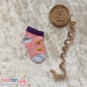 جوراب نوزادی سایز 0 مدل ایموجی