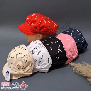 کلاه بچگانه نقابدار پفی دخترانه طرح موزیک سایز L