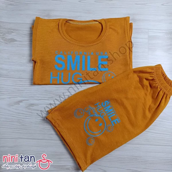 تی شرت شلوارک بچگانه طرح smile