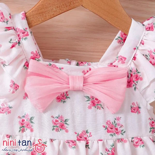 پیراهن دخترانه چین دار 3 طبقه از 1 تا 7 سال - Image 2